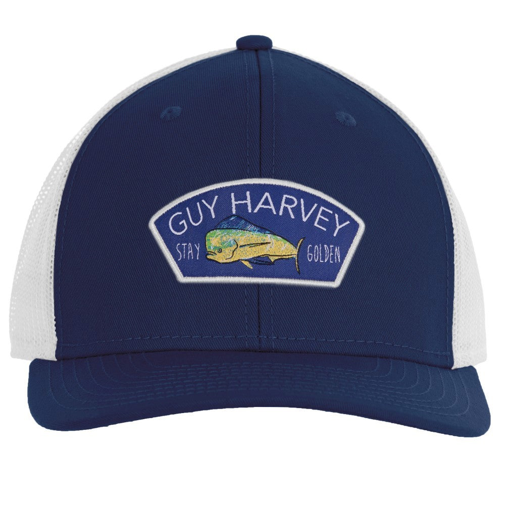 Guy Harvey Marlin Cali Vibes Patch Beach Glass Mesh Trucker Hat